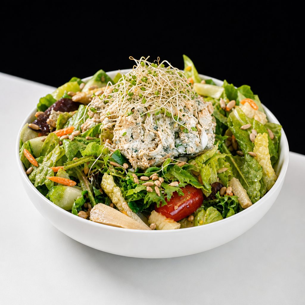 Chicken Salad on Greens.