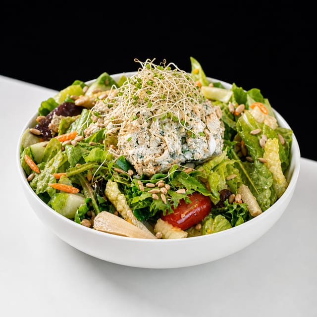 Chicken Salad on Greens.