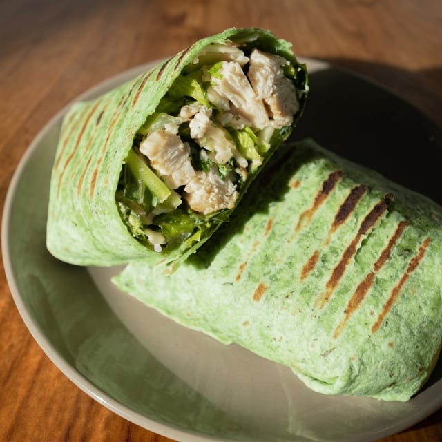 Chicken Caesar Wrap Sandwich.