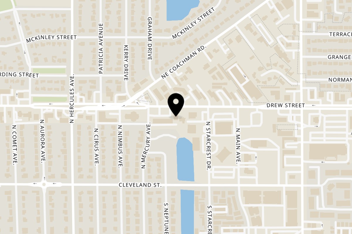 Map showing the location of Karma Juice Bar & Eatery Drew St on 2095 Drew St in Clearwater